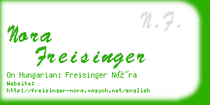 nora freisinger business card